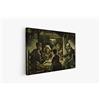 BKstuff Quadro stampa su tela canvas Quadro opere di Vincent Van Gogh Paesaggio da appendere Arredamento Soggiorno (35x50cm, I mangiatori di patate, Vincent Van Gogh)