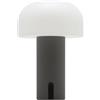 LUUK Studio NUOVO: Lampada ricaricabile a LED per interni ed esterni, portatile e mobile, dimmerabile in continuo tramite touch, batteria ricaricabile USB, grigio opaco