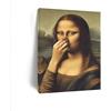 AEFOUU Poster divertente per bagno con Monna Lisa, quadro su tela con umorismo sul cattivo odore del bagno, stampe artistiche da parete per il soggiorno, decorazioni per la casa 30x40cm Con cornice