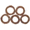 Operitacx 5pz Di Ghirlanda Vimini, Ghirlanda Di Rami Di Vite, Di Rattan, Di Natale in Miniatura per Natale, Decorazione Da Parete per Porta D'ingresso, Decorazioni per Matrimoni E Feste 15cm
