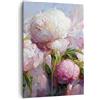 ARTTOR Moderno Quadro su Tela 50x70 cm Verticale Botanica Fiori - 5975 | Peonie Classicismo Quadro Decorativo Piccolo Soggiorno Camera da Letto Decorazione da Parete Arte da Parete ARTTOR
