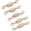 GIVBRO Fermagli magnetici a moschettone per gioielli Extender braccialetto collana accessori per fai da te artigianato oro chiaro, 5 pezzi (diametro 5 mm)