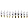 HilMe - Lampadina a LED a candela, E27, E14, con punta a fiamma tremolante, 1 W, filamento trasparente per lampadari, luci da parete esposte, 10pcs - E14 Candle Tail, Taglia libera
