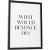 Papierschmiede® Tipografia Poster, A4 (21x30 cm), Decorazione da parete, salotto, cucina, bianco e nero Poster Tipografia senza cornice, Beyoncé