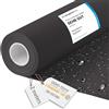 DreamRoots Tessuto Impermeabile al Metro Esterno, Nero, 2 m | Stoffa impermeabile per esterno, tessuto idrorepellente, 160 cm, 220 g/m² 600D, cuscini, tende, tela cerata