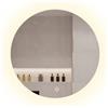 SensaHome - Specchio da Bagno Rotondo Senza Cornice con Illuminazione LED - Dimmerabile - Specchio da Parete - 60 cm