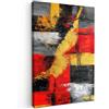 MuchoWow© Quadro Moderno Soggiorno Decorazioni Da Parete Quadri Su Tela Da | 80x120 cm - Salotto Grandi Foto Con Cornice Stampe Su Tela Camera Da Letto Arte astratta - Oro - Nero