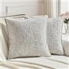Ystyle 2 Pezzi Federe Cuscini Divano 40x40 in Chenille e Velluto, Copricuscini Morbidi con Texture Tintura a Spruzzo e Cerniera a Cuore Oro, Fodere Moderne Eleganti per Letto Soggiorno, Grigio