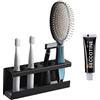SVOCK Porta Spazzolini Bagno, Nessun Pugno Porta Spazzolino Elettrico, Porta Spazzolino da Muro, 4 Foro Portaspazzolino da Parete, Resistente All'Umidità e All'Assorbimento Dell'Acqua