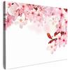 MuchoWow© Quadri su Tela Foto Quadro Moderno Soggiorno Canvas Decorazioni | 70x50 cm - Camera da Letto con Fiori - Sakura - Rosa - Primavera - Rami in fiore
