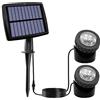 KINGCOO Luce solare subacquea per laghetto, impermeabile, lampada sommergibile, 12 LED, luce per acquario, per giardino, piscina, cortile, paesaggio, illuminazione esterna (bianco freddo)
