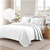 CYCMACO Copriletto Trapuntato Sottile, 160x260cm, Copriletto Leggero Primavera-Estate, Fresca Coperta Matrimoniale, Doppio Latocopertura Letto Coperta Per Letto E Divano, Bianco