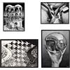 Printerland SET POSTER da parete Stampe da muro stile ESCHER Cartoncino Extrawhite - SENZA CORNICE - Decorazione Murale Soggiorno Arredo casa Camera da letto Cucina (ESCHER)