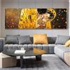IHHGNB Stampa su tela Il bacio di Gustav Klimt, poster astratto, opera d'arte, dipinto, quadro, decorazione da parete moderna, 40x120 cm (16x47 pollici) senza cornice