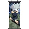 ZPPLD Naruto Rollbild, Anime Poster Grande, Kakashi Poster, Anime Videogiochi, Poster in Tessuto per Decorazione da Parete, 70 x 30 cm