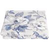 SaRani Tessuto Loneta di Cotone Fantasia Stampa Floreale, Stoffa per Arredo Casa Tovaglie Cuscini Tendaggi H 280 CM Motivo Camelia, Sfondo Beige (Blu, Taglio (260x280cm))