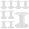 SUNNYCLUE 15 rocchetto Vuoto Da 64 x 58mm Rocchetti di Plastica Nastro Bianco Sfuso Uncinetto Cucito Organizer Catena Rocchetto per Filo Artigianato Arti Forniture per Punto Croce Ago Da Ricamo Filato
