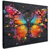MuchoWow© Quadro Moderno Soggiorno Decorazioni Da Parete Quadri Su Tela Da | 40x30 cm - Salotto Grandi Foto Con Cornice Stampe Su Tela Camera Da Letto Farfalla - Graffiti - Neon - Colorato - Arte