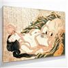 CheQuadro! Il sogno della moglie del pescatore Katsushika Hokusai, quadro grande stampa su tela di alta qualità, fine art, intelaiato pronto da appendere bsa14-40x30 cm