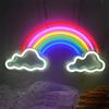 JEMESI luci al neon, Arcobaleno Lampada/insegna decorativa da parete,Luci al neon per camera da letto, sala giochi, bar e feste, idea regalo per bambini