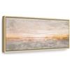 murando - Quadro Moderno Cornice Naturale, Paesaggio Tramonto, 150x50 cm | Chiodi Inclusi, 1 Pezzo, Quadri Moderni, Soggiorno, Telaio in Legno, Resistenti Allo Sbiadimento, Produzione Europea