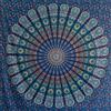 MOMOMUS Arazzo da Parete Mandala 135x210 cm, Blu | Motivo mandala per pareti di medie dimensioni: arazzo 135 x 210 cm, leggero, stampato su un lato e facile da appendere