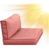 SYLC Impermeabile Federe Per Cuscino Divano Copricuscini Per Giardino Rattan Per Esterni E Patio, Coperte Del Cuscino Con Cerniera Per L/angolo (1 pz 65×33×10 cm,Coral pink)