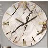 Generico Orologio da Parete, Soggiorno, Cucina, Moderno,Effetto marmo, Base legno, Lavorazione a resina, Numeri a rilievo, Diametro disponibile 40/60/80/100 cm, Made in Italy (elegante, 40 cm.)