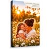 PrintedGift Tela Personalizzata con Foto su Cotone 340 g/m² - MISURA: 50 x 75 cm | Foto su Tela con Telaio in Legno di Abete MASSICCIO, SPESSO 2 cm, Quadro Personalizzato Con Gancio Appendimuro Compreso