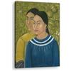 Artenor Quadro Kahlo Frida Due Donne (Salvadora e Herminia), 23 x 30 cm - Made in Italy, Quadri Moderni Soggiorno, Camera da Letto, Cucina, Poster da Parete, Decorazioni Casa