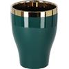 KOTARBAU® - Vaso in ceramica verde e oro, rotondo, 123 mm