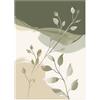 Lupia - Quadro moderno Canvas Prime BOTANIC VERDE 1 50x70 cm, Stampa su Tela effetto dipinto estetica, Pennellate tridimensionale, Telaio in Legno, per soggiorno camera da letto ufficio