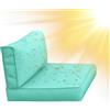 SYLC Impermeabile Federe Per Cuscino Divano Copricuscini Per Giardino Rattan Per Esterni E Patio, Coperte Del Cuscino Con Cerniera Per L/angolo (1 pz 65×33×10 cm,Mint green)