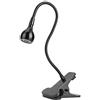 Sharainn Lampada da scrivania con morsetto, clip con morsetto flessibile USB su luce da scrivania a LED di adatta per computer, alimentatore mobile, caricatore USB