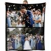 NIBESSER Coperta Personalizzata con Foto Plaid Personalizzato Comodo Morbido Coperta Pile Caldo Invernale Idea Regalo per Natale Matrimonio Compleanno Anniversario, 2 Foto, 76x100cm