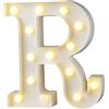 KINGCOO Numero Lettere Decorative,KINGCOO Bianco Caldo LED Lettera Luminosa Accende Luci Dell'alfabeto A batteria per L'attaccatura Parete Decorativa Festival Natale Festa Nuziale Compleanno(R)