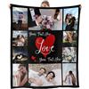 NIBESSER Coperta Personalizzata con Foto Plaid Personalizzato Comodo Morbido Coperta Pile Caldo Invernale Idea Regalo per Natale Matrimonio Compleanno Anniversario, 10 Foto-b, 100x152cm
