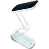 KINGCOO Lampada da scrivania pieghevole a energia solare, portatile, 24 LED, touch dimmerabile, per ufficio, camera da letto, viaggio, emergenza (verde)