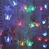 KINGCOO Filo di luci a forma di farfalla, 3 m, 20 LED, funzionamento a batteria, luci decorative per casa, feste, compleanni, giardini estivi, matrimoni, Natale, illuminazione per interni ed esterni
