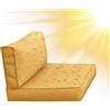 SYLC Impermeabile Federe Per Cuscino Divano Copricuscini Per Giardino Rattan Per Esterni E Patio, Coperte Del Cuscino Con Cerniera Per L/angolo (1 pz 65×33×10 cm,Mango)