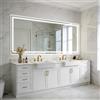 Ratsamee 80x180cm Specchio Bagno con Luce, 3 Colori Dimmerabili, Antiappannamento, Memoria, Touch Control, Montaggio a Parete - Specchio Trucco con Illuminazione