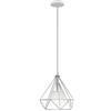 PETITES ECREVISSES Lampadario a sospensione Industriale Vintage Soffitto Metallo Gabbia Lampada Ø20cm Stile Retro Decorativa per Cucina,Camera da letto,sala da pranzo (Bianco - 1pezzo)