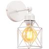 PETITES ECREVISSES Lampada da Parete E27 Industriale Applique da Parete in Metallo Illuminazione a Soffitto Vintage Regolabile Gabbia 16CM Lampada a Muro per Camera da Letto Corridoio (Applique - A-1)