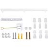 PETITES ECREVISSES Rosone Lampadario in Metallo Lampada a Baldacchino 3 Luci Rosones per Lampadario da Soffitto Fissaggio Plafoniera tutti gli accessori di montaggio (Barra Bianco-50 Cm)