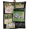 NIBESSER Coperta Personalizzata con Foto Plaid Personalizzato Comodo Morbido Coperta Pile Caldo Invernale Idea Regalo per Natale Matrimonio Compleanno Anniversario, 5 Foto, 100x152cm
