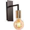 PETITES ECREVISSES Applique da parete E27 Vintage Lampada da Parete Industriale Orientabili 240° Faretti da Parete Metal Lampada da Soffitto per Camera da Letto Soggiorno Tavolo da Corridoio (tipo B-Nero, 1 pezzo)