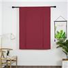 SIMPVALE Tende oscuranti corte con occhielli - Isolamento termico - Con guida per asta - Per camera da letto, soggiorno, cucina (rosso vino, 80 x 120 cm)