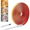 Wisada Striscia LED COB 220V, 240 LEDs/m, IP65 Impermeabile, Flessibile, Taglio Ogni 50cm, per Soffitto, Soggiorno, Cucina, Scalini, Armadio (Bianco Caldo (3000-3500K), 5M)