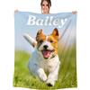 NIBESSER Coperta Personalizzata con Foto Plaid Personalizzato Comodo Morbido Coperta Pile Caldo Idea Regalo per Amici Bambini per Natale Matrimonio Compleanno, 1 Foto-2, 100x130cm