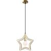 STOEX Lampada a sospensione a Stella in Ferro Interior Design Creativo Pentagram Illuminazione a Soffitto per Camera da Letto Cucina Bagno Camera（Oro）